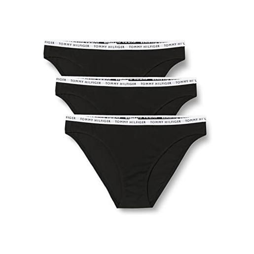Tommy Hilfiger slip donna confezione da 3 intimo, multicolore (medium grey heather/white/black), xl