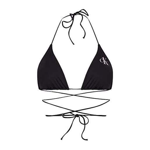 Calvin klein calvin klein donna top bikini a triangolo - intense power kw0kw01752 xs nero