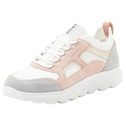 Geox d spherica c, sneakers donna, bianco (white c9999), 38 eu