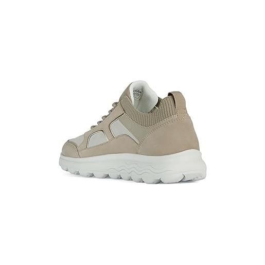 Geox d spherica c, sneakers donna, bianco/beige (off white/lt taupe 1181), 38 eu