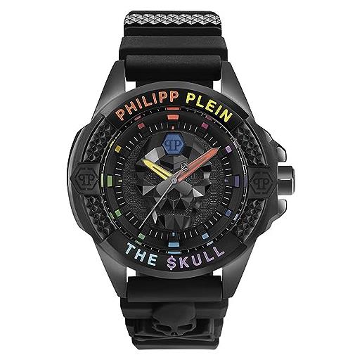 Philipp Plein orologio analogico al quarzo uomo con cinturino in silicone pwaaa0621