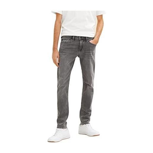 TOM TAILOR Denim pier slim fit jeans, uomo, nero (black black denim 10270), 31w / 32l