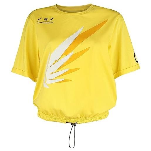 Overwatch mercy's wings donna t-shirt giallo s 100% cotone regular