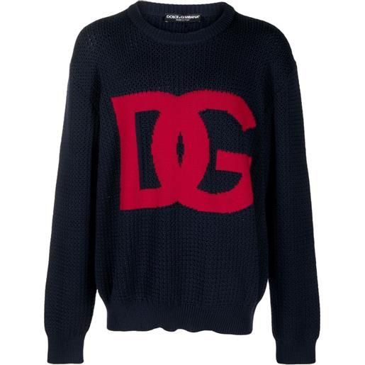 Dolce & Gabbana maglione con logo - blu