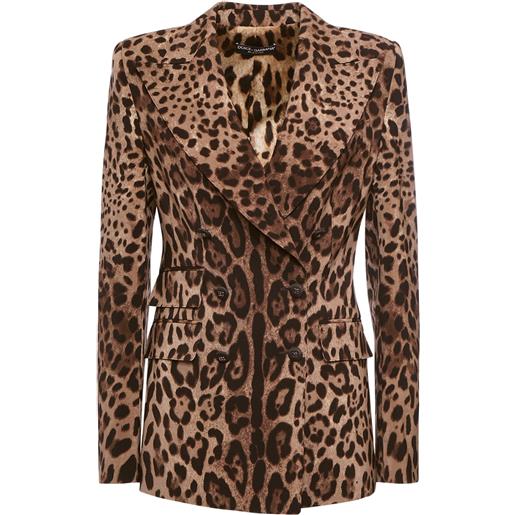 DOLCE & GABBANA giacca in lana leopard