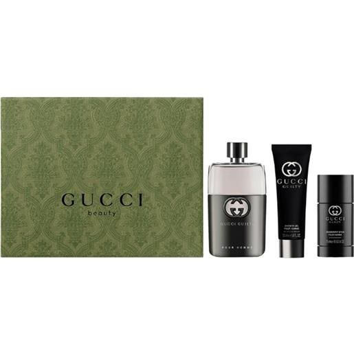 Gucci guilty pour homme - edt 90 ml + gel doccia 50 ml + deodorante stick 75 ml