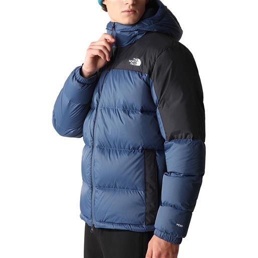 The North Face piumino da uomo con cappuccio diablo down blu/nero