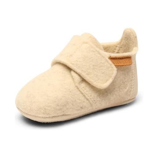 Bisgaard baby wool, first walker shoe unisex-bambini, crema, 27 eu