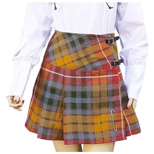 BRAW CLANS TARTANS glasgow kilt company - minigonna da donna in tartan scozzese tradizionale, royal stewart, 52-54
