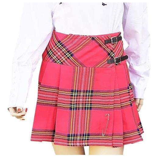 BRAW CLANS TARTANS glasgow kilt company - minigonna da donna in tartan scozzese tradizionale, royal stewart, 18-20