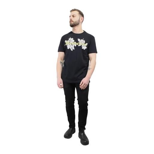 MOSCHINO black t-shirt with flower print - nero, l