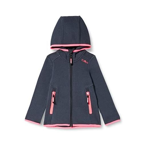 CMP - giacca in knit-tech da bambini con cappuccio fisso, asphalt-gloss, 98