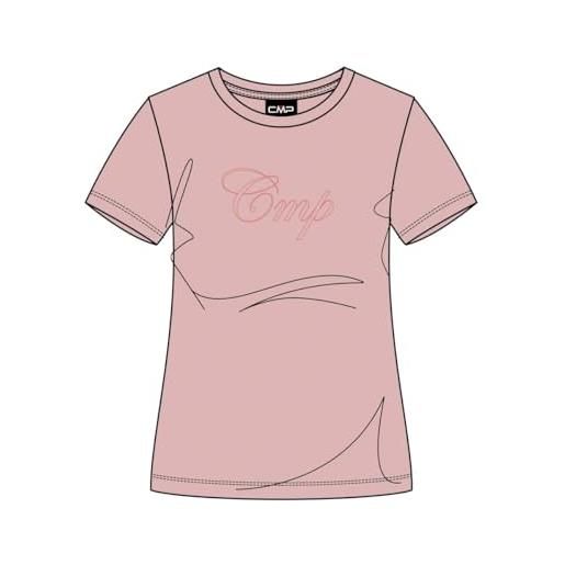 CMP - t-shirt elasticizzata in jersey da donna, rose, 40