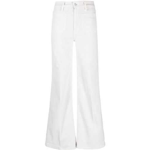 MOTHER pantaloni svasati - bianco