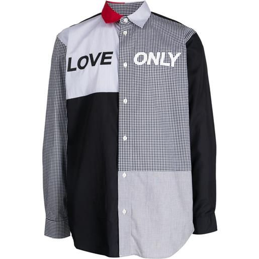 Ports V camicia love only patchwork - blu