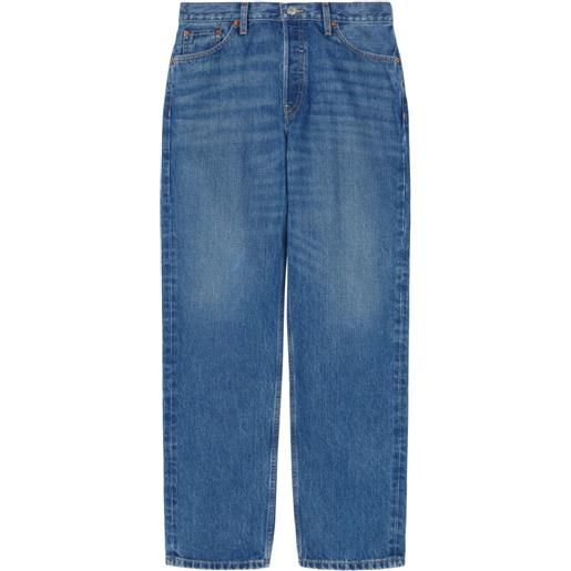 RE/DONE jeans dritti con cuciture a contrasto - blu