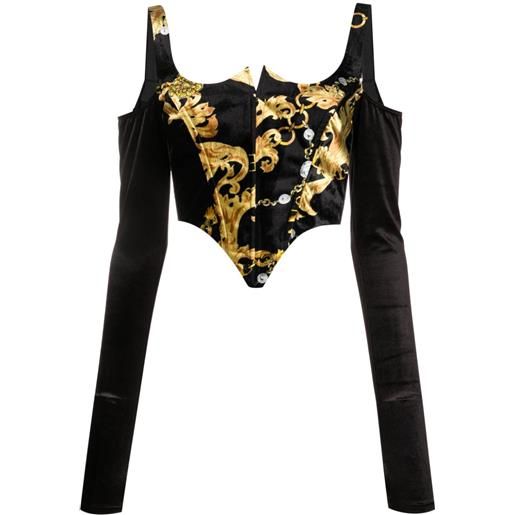 Versace Jeans Couture corsetto chain couture - nero