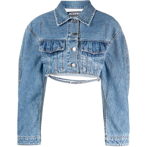 Jacquemus giacca le haut de nimes corto denim - blu