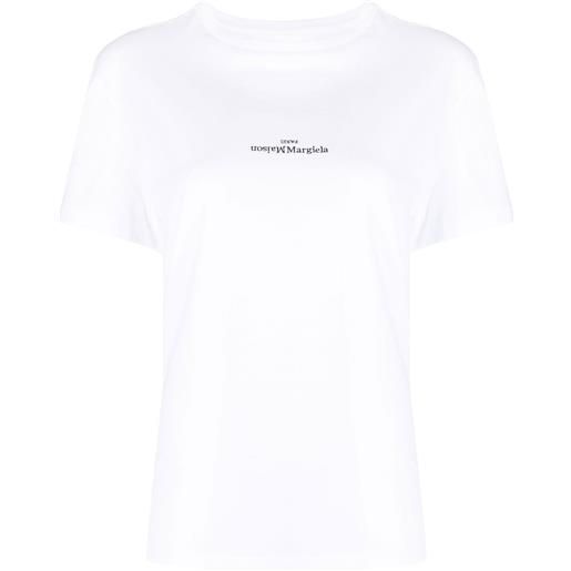 Maison Margiela t-shirt con ricamo - bianco