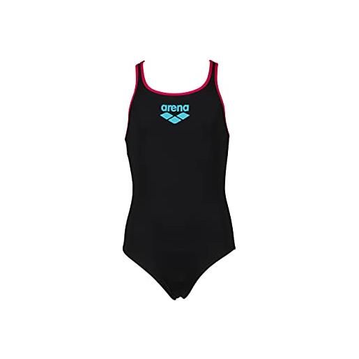 Arena biglogo junior swim pro costume intero bambina, costume da bagno sportivo in tessuto max. Life con massima resistenza al cloro e protezione uv upf 50+