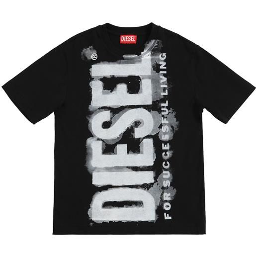 DIESEL KIDS t-shirt in jersey di cotone con logo