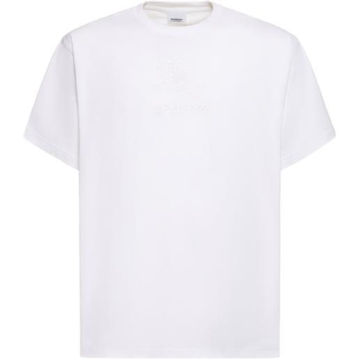 BURBERRY t-shirt tempah in cotone con ricamo