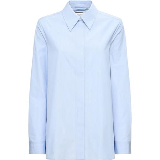 JIL SANDER camicia relaxed fit in popeline di cotone