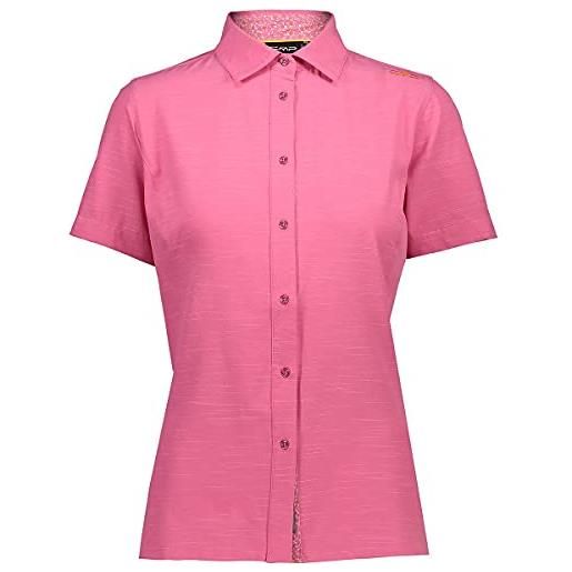 CMP - camicia elasticizzata maniche corte da donna, bouganville, 42