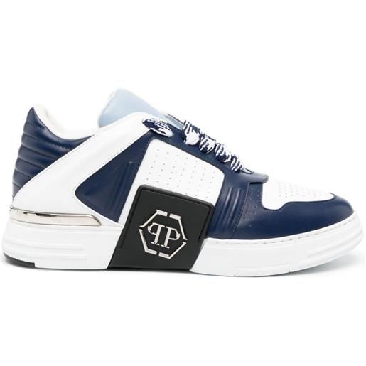 Philipp Plein sneakers con applicazione logo - blu
