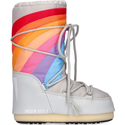 MOON BOOT icon tall rainbow nylon snow boots