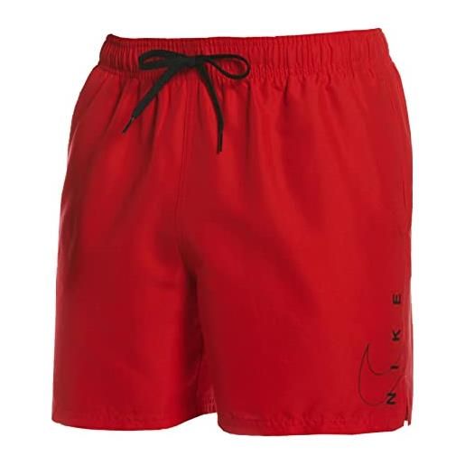 Nike swim swoosh break - pantaloncini da uomo, 5, colore: arancione, colore: rosso, s