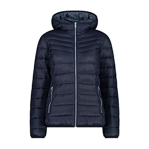 CMP - giacca da donna con cappuccio fisso, black blue, 54