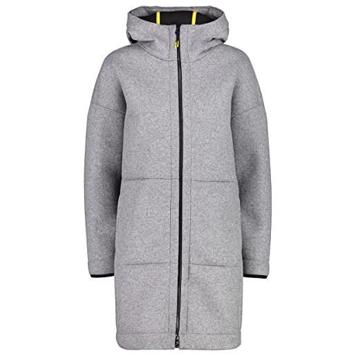 CMP bonded wooltech long parka, woman, fumo mel. -nero, 48