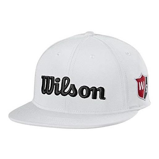 Wilson golf tour flat brim hat cappello, bianco, taglia unica uomo