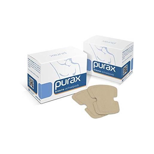 Purax underarm pads - marrone, confezione doppia 2 x 30 pezzi