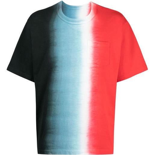 sacai t-shirt con fantasia tie-dye - multicolore