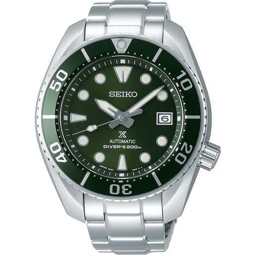 Seiko Watch orologio seiko prospex diver's 200m quadrante verde cinturino in acciaio