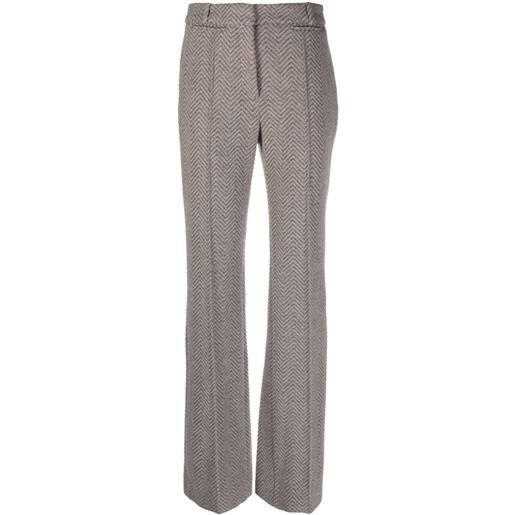 The Mannei pantaloni dritti con pieghe - grigio