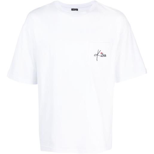 Kiton t-shirt con ricamo - bianco