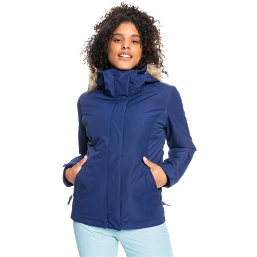 Roxy jet ski solid jacket blu l donna