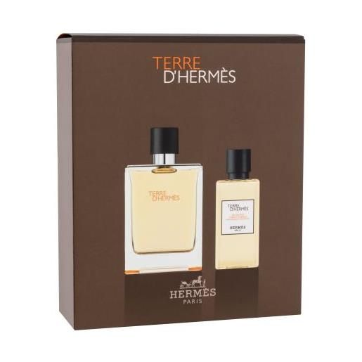 Hermes terre d´hermès set1 cofanetti eau de toilette 100 ml + doccia gel 80 ml per uomo