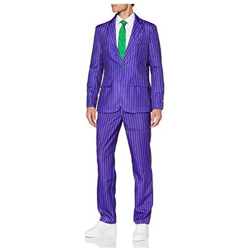 Suitmeister vestito di halloween da uomo con stampe eleganti e raccapriccianti-set completo: include giacca, pantaloni e cravatta lavoro, l'enigmista, xl