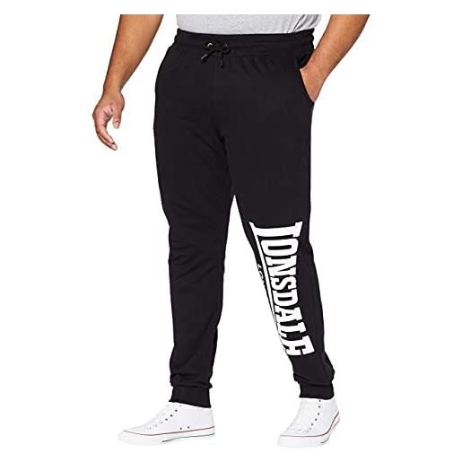 Lonsdale logo large pantaloni sportivi, nero, 3xl (uk xxl) uomo