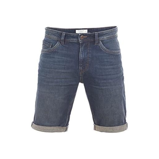 TOM TAILOR josh regular slim fit short basic stretch shorts cotone bermuda estivi pantaloni denim blu, light stone blue denim (10142), 36w
