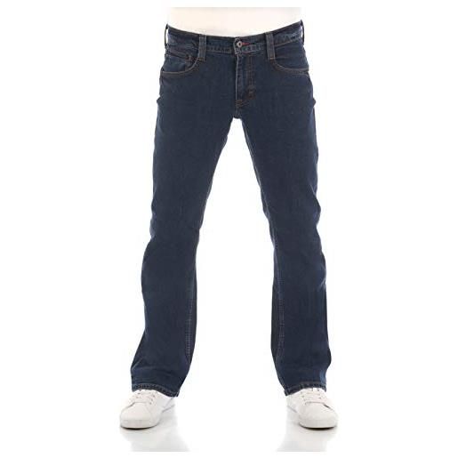 Mustang oregon bootcut - jeans da uomo, in denim elasticizzato, in cotone, colore blu, nero, w30 w31 w32 w33 w34 w36 w38 w40, blu (blu scuro 980). , 33w x 34l
