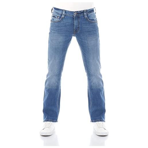 Mustang - jeans da uomo oregon - bootcut - blu chiaro - blu medio - blu scuro - nero medium blue (1006280-702). 31 w/32 l