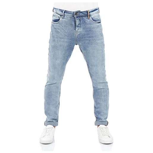 riverso rivtoni - jeans da uomo, denim di cotone stretch, taglio affusolato, 32w x 34l