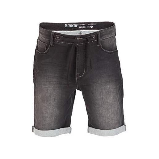riverso rivpaul - pantaloncini di jeans da uomo, pantaloni corti estivi, bermuda elasticizzati, jeans short in cotone, grigio, blu, blu scuro, w30 - w42 - grey denim (g37) - w30