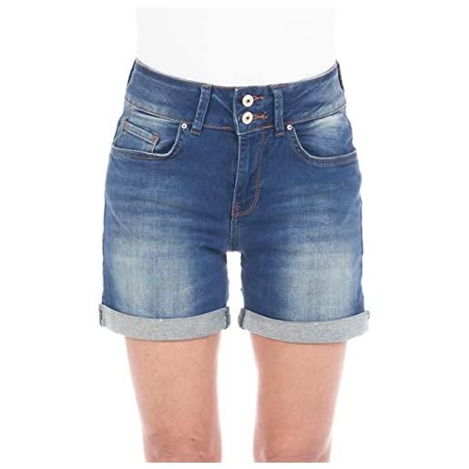 LTB - pantaloncini da donna becky x corti in jeans, pantaloncini in jeans, basic denim, cotone elasticizzato, blu, nero, xs, s, m, l, xl, yule wash (52214), xs