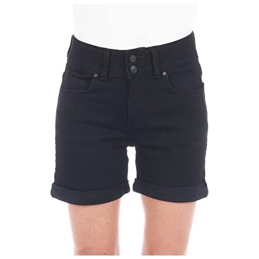 LTB - pantaloncini da donna becky x corti in jeans, pantaloncini in jeans, basic denim, cotone elasticizzato, blu, nero, xs, s, m, l, xl, black to black wash (4796). , s